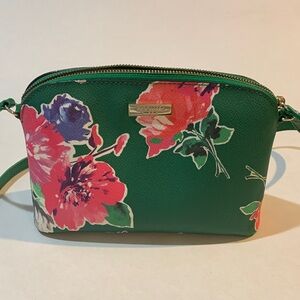 Kate Spade Green and Pink Floral Crossbody Bag